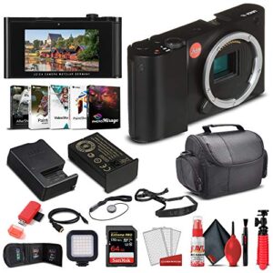 leica tl mirrorless digital camera (black) (18146) + 64gb extreme pro card + corel photo software + portable led video light + card reader + case + cleaning set + hdmi cable and more – deluxe bundle