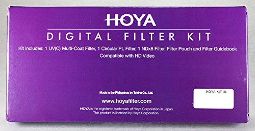 Hoya 67mm (HMC UV/Circular Polarizer / ND8) 3 Digital Filter Set with Pouch