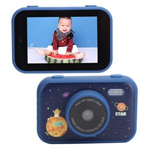 digital camera for kids, 20mp 3.5″ hd screen kids camera, starry sky pattern 1080p video cameras mp3 player, birthday for kids 5-12(blue)