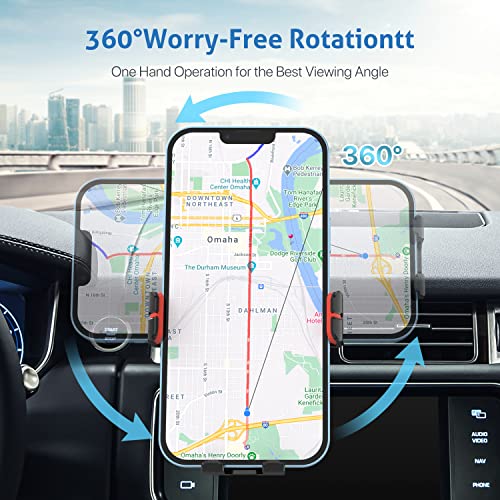 SooPii Wireless Car Charger Mount, 15W Qi Fast Charging, Auto-Clamping,2 Styles Air Vent Phone Holder Included, Compatible with iPhone 13/12/11,Samsung S21/S20 and Others