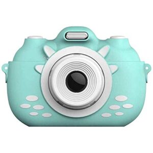 lkyboa kids camera, digital video camera gifts for boys and girls, toddler video recorder mini rechargeable and shockproof camera (color : green)
