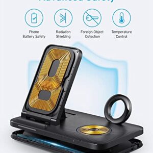 Anker Foldable 3-in-1 Wireless Charging Station with Adapter, 335 Wireless Charger, for iPhone 14 Series, AirPods Pro, Apple Watch Series 1-6 (Works with Original 1m/3.3ft USB-A Cable, Not Included)