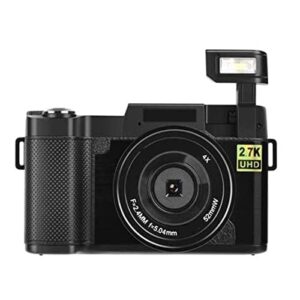 camera full hd 2.7k digital camera with retractable flash 3inch photographic camera 4x zoom professional eis video cam for digital camera (color : black standard)