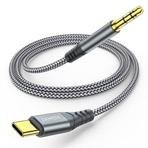 jxmox usb c to 3.5mm audio aux jack cable (4ft), type c to 3.5mm headphone car stereo cord compatible with samsung galaxy s23 s22 s21 s20+ ultra note 20 10 plus,google pixel 3 4 5 xl,ipad pro 2018