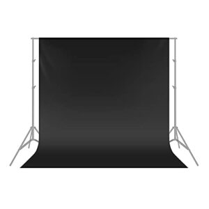 neewer 6×9 feet/1.8×2.8m photo studio 100% pure polyester collapsible backdrop background for photography, video and television (backdrop only) – black