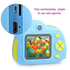 Children Digital Camera, Dual-Lens Video Recording Support Auto Save Face Recognition Digital Camera Fine Workmanship for Children