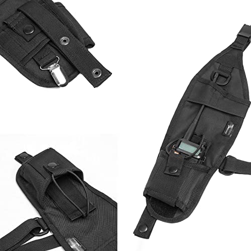 LUITON Radio Shoulder Holster Left Side Chest Harness Holder for Two Way Radios Walkie Talkie Rescue Essentials