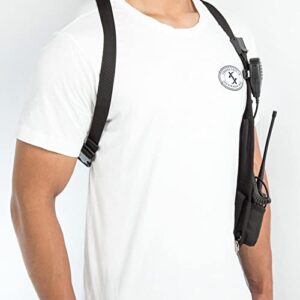 LUITON Radio Shoulder Holster Left Side Chest Harness Holder for Two Way Radios Walkie Talkie Rescue Essentials