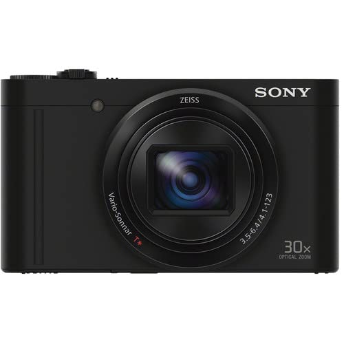 Sony Cyber-Shot DSC-WX500 Digital Camera (Black) (DSCWX500/B) + 64GB Memory Card + Case + 2 x NP-BX1 Battery + Card Reader + Corel Photo Software + Charger + Flex Tripod + Micro USB Cable + More