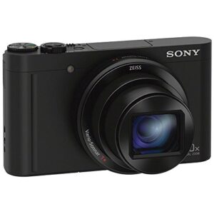 Sony Cyber-Shot DSC-WX500 Digital Camera (Black) (DSCWX500/B) + 64GB Memory Card + Case + 2 x NP-BX1 Battery + Card Reader + Corel Photo Software + Charger + Flex Tripod + Micro USB Cable + More