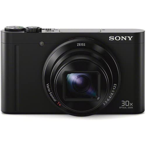 Sony Cyber-Shot DSC-WX500 Digital Camera (Black) (DSCWX500/B) + 64GB Memory Card + Case + 2 x NP-BX1 Battery + Card Reader + Corel Photo Software + Charger + Flex Tripod + Micro USB Cable + More