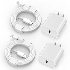 fast charger iphone,fast apple charger iphone【apple mfi certified】2pack usb c wall charger fast iphone charger 6ft type-c usb c to lightning cables for iphone 14/13/12/11 pro max,mini,8, ipad/airpods