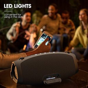 W-KING Portable Loud Bluetooth Speakers with Subwoofer, 70W Portable Outdoor Speakers Bluetooth Wireless Waterproof, Triple Passive Radiators-Deep Bass/Hi-fi Audio/DSP/42H/Power Bank/TF/AUX/EQ/Opener