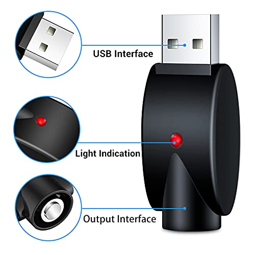 AoKai Smart USB Charger, Compatible for USB Adapter with LED Indicator, Upgraded Version Intelligent Overcharging Protection, Black