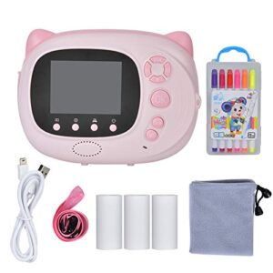 zrqyhn 24mp children digital camera printing take photos, diy graffiti video recorder, usb charging pink, single shot, 10 seconds timer shooting