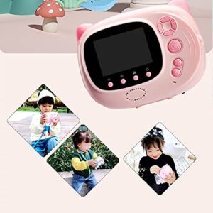 ZRQYHN 24mp Children Digital Camera Printing Take Photos, DIY Graffiti Video Recorder, USB Charging Pink, Single Shot, 10 Seconds Timer Shooting