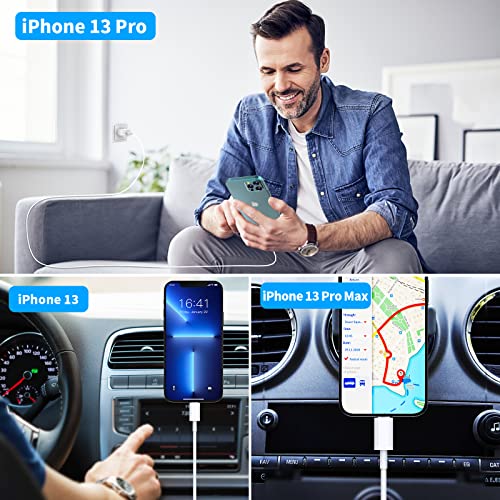 [Apple MFi Certified] iPhone Fast Car Charger, Braveridge 4.8A Dual USB Power Rapid Car Charger Adapter with 2Pack Lightning Cable Quick Car Charging for iPhone 14 13 12 11 Pro/XS/XR/SE/X/iPad/AirPods