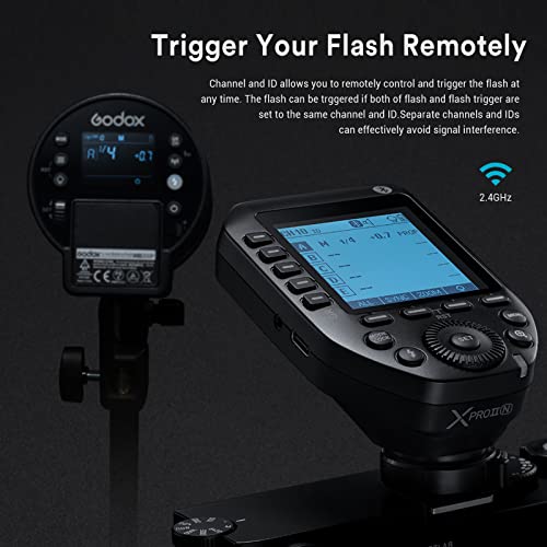 Godox XProII-N TTL Wireless Flash Trigger Compatible for Nikon Cameras, HSS 1/8000s 2.4G Wireless Flash Transmitter, TCM Transform Function,Bluetooth Connection,New Hotshoe Locking, Large LCD Display