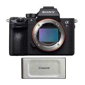 sony alpha a7r iii a full-frame mirrorless camera body (ilce7rm3a/b, new version) bundle with kingston xs2000 2tb high performance pocket-sized external ssd (2 items)