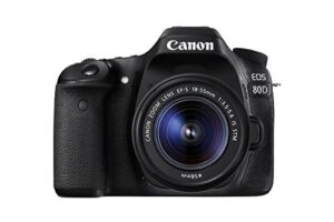 canon eos 80d digital slr kit with ef-s 18-55mm f/3.5-5.6 image stabilization stm lens – black (renewed)