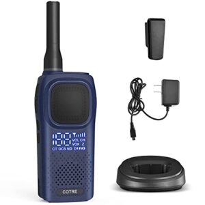 cotre dmr 2 way radio – digital&analog business walkie talky for adults, up to 2w long range walky talky, automatic backlight led screen, 30h standby time, 2 charging mode