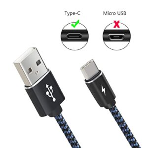 USB C Cable, (3Pack 3+3+6.6ft) Type C Cable Fast Charger Leads USB-C Charging Cable Compatible with Samsung Galaxy S10 /S9+ /S9 /S8 /S8+,Note 9/8,Huawei P30 /P20 /Mate20 /P10,OnePlus
