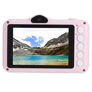 children camera, usb charging action camera 12mp 3.5 inch wide-angle lens high‑definition abs pink for video for taking photo