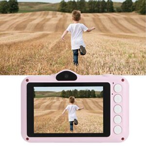 Children Camera, USB Charging Action Camera 12MP 3.5 Inch Wide-angle Lens High‑definition ABS Pink for Video for Taking Photo