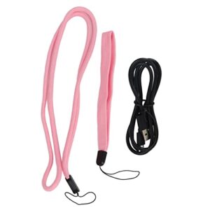 BOTEGRA Kids Camera, Portable Dual Front Rear Lens Smart Filter Sticker Children Digital Video Camera with Hand Strap Lanyard for Traveling(Pink)