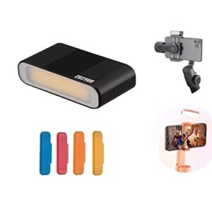 zhiyun magnetic mini led light for smooth 5s / 5 with 4 pcs of color filter, zhi yun magnetic fill light compatible with smooth 5 / 5s / x2 gimbal stabilizer