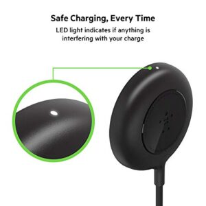 Belkin Magnetic Portable Wireless Charger Pad - 6’ (2M) Long Cable - MagSafe Charger Compatible - iPhone Charger - Works w/ iPhone 14/13 & 12 - Power Supply Included - Black (Package May Vary)