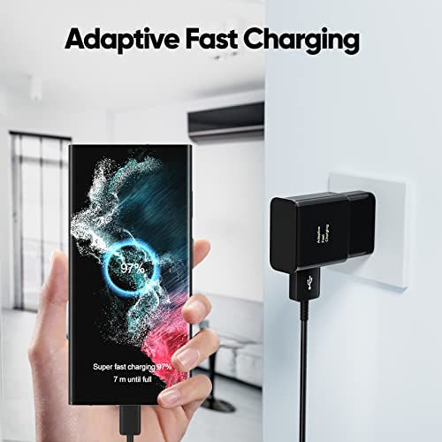 Android Phone Charger, Samsung Charger Fast Charging with 6.6FT Cable for Samsung Galaxy S23/S23 Ultra/S22/S21/S20/S20+/S10/S10+/S10e/S9/S9+/S8/S8Plus/Edge/Active/Note 8/9/10/20(2 Pack)