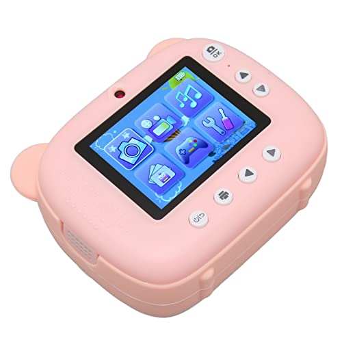 Kids Camera, Kids HD Camera Cute 24MP Dual Camera 3 2.4 Inch HD Screen for Gaming Travel (Pink)