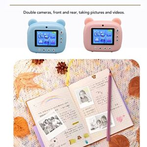 Kids Camera, Kids HD Camera Cute 24MP Dual Camera 3 2.4 Inch HD Screen for Gaming Travel (Pink)