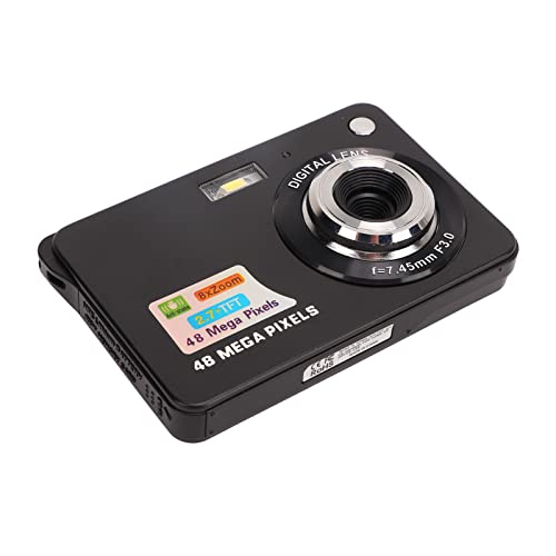 Jopwkuin Digital Camera, Built in Fill Light Compact Camera 2.7in LCD 48MP 8X Zoom 4K for Selfie