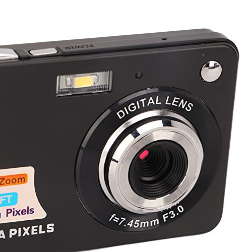 Jopwkuin Digital Camera, Built in Fill Light Compact Camera 2.7in LCD 48MP 8X Zoom 4K for Selfie