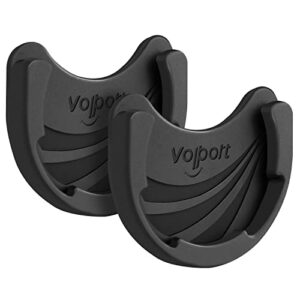 volport car mount for pops collapsible socket grip, 2 pack black silicone cell phone holder for swappable socket/expanding stand with 3m sticky adhesive replacement stick on dashboard, wall, glass