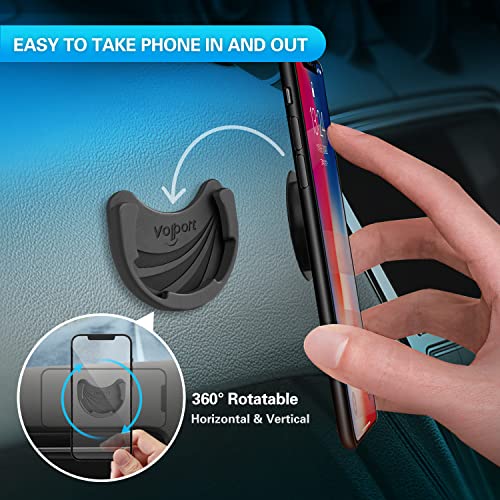 volport Car Mount for Pops Collapsible Socket Grip, 2 Pack Black Silicone Cell Phone Holder for Swappable Socket/Expanding Stand with 3M Sticky Adhesive Replacement Stick on Dashboard, Wall, Glass