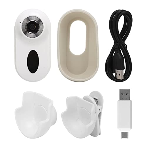 Motion Camera, Outdoor Camera DC5V 1080P HD Image 0.96in Screen Loop Image Recording with Silicone Cover for Home for Mountaineering (White)