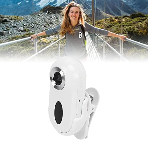 Motion Camera, Outdoor Camera DC5V 1080P HD Image 0.96in Screen Loop Image Recording with Silicone Cover for Home for Mountaineering (White)