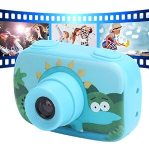 01 Digital Cameras, Hd 1080P Children Camera, 2 Inch IPS Screen Continuous Shooting Christmas Birthday Present for Children Thanksgiving(Blue)