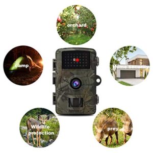Shipenophy Infrared Camera, Waterproof High Definition Waterproof Camera Durable 1080P High Definition Plastic for Hunting Camera for Night