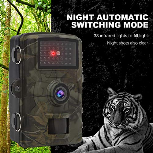 Shipenophy Infrared Camera, Waterproof High Definition Waterproof Camera Durable 1080P High Definition Plastic for Hunting Camera for Night
