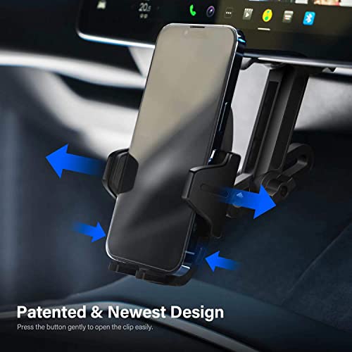 enGMOLPHY Designed for Tesla Phone Mount Compatible with Model 3/ Y/S/X, [Solid & Durable] Easy Clamp Hands-Free Car Mount for Tesla, Fit for iPhone 14 13 12 Pro Max, Samsung Galaxy S22 All Phones