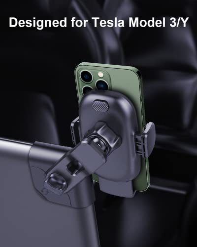 APPS2Car Phone Mount for Tesla Model 3 / Y Car Phone Holder 360° Free Rotation, Flip Cover Design Compatible with All Cell Phones Within 4.7-6.7 Inches