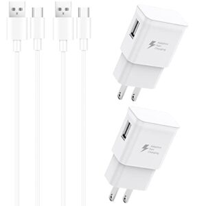 samsung charger fast charging with usb type c cable 6ft for samsung galaxy s10/s10e/s10 plus/s9/s9 plus/s8/s8 plus/s20 s21 s22 ultra/note 8/note 9/note 10/a13/a03s/a32/a31/a30/a50/a51/a52/a53 [2-pack]