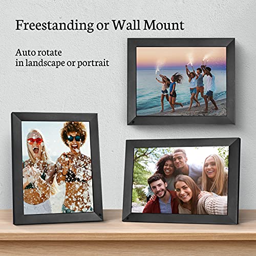 BSIMB 15 Inch Large Digital Picture Frame, WiFi Photo Frame Touch Screen with 16GB Storage, Auto-Rotate, Share Photos and Videos via App Email, Wall Mountable, Gift for Grandparents