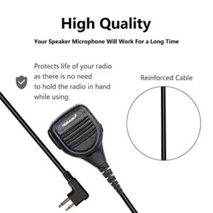 TIDRADIO Speaker Mic PTT Radio Mic Shoulder Microphone Compatible for Motorola Radios BPR40 CP200 CP200D CP185 CP110 CLS1410 CLS1110 PR400 RDU4100 RDU2080D Walkie Talkie