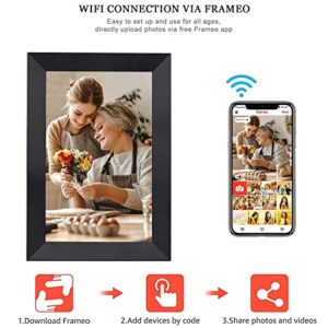 Ikismet Digital Photo Frame, Digital Picture Frame Smart Photo Frame with 1280x800 IPS Touch Screen, Auto-Rotate and Slide Show, Share Moments via Frameo APP from Anywhere (Black)