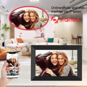 Ikismet Digital Photo Frame, Digital Picture Frame Smart Photo Frame with 1280x800 IPS Touch Screen, Auto-Rotate and Slide Show, Share Moments via Frameo APP from Anywhere (Black)